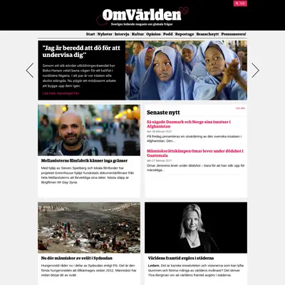 OmVärlden startsida 2017