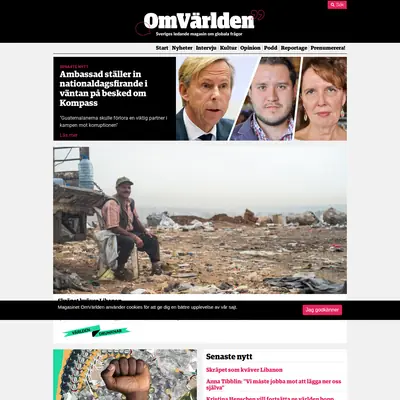 OmVärlden startsida 2018
