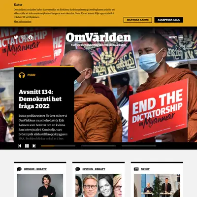 OmVärlden startsida 2022