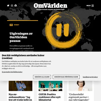 OmVärlden startsida 2024