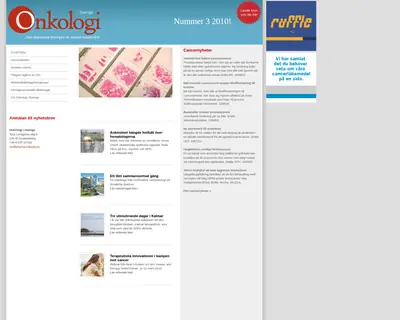 Onkologi i Sverige startsida 2010