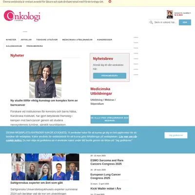 Onkologi i Sverige startsida 2025