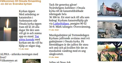 www.onsalakyrka.se startsida 2005