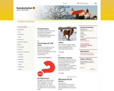 www.onsalakyrka.se startsida 2013