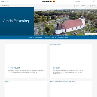 www.onsalakyrka.se startsida 2021