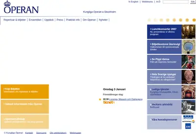 www.operan.se startsida 2007