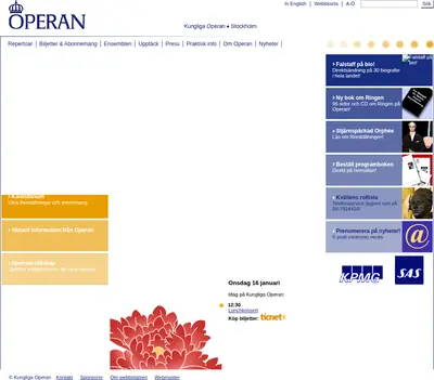 www.operan.se startsida 2008