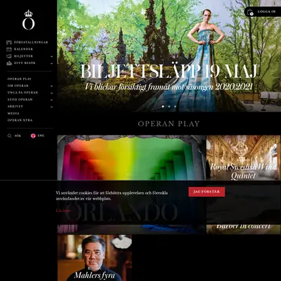 www.operan.se startsida 2020