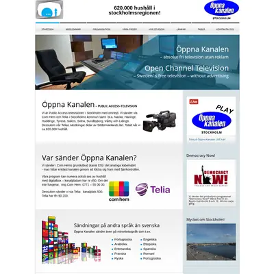 ÖPPNA KANALEN STOCKHOLM startsida 2014