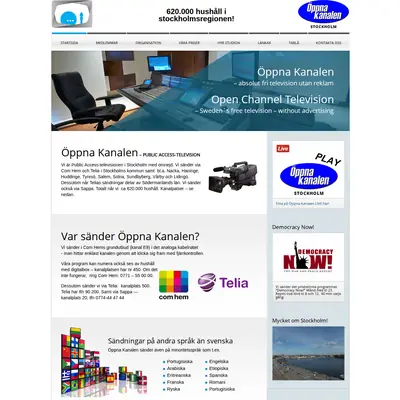 ÖPPNA KANALEN STOCKHOLM startsida 2015