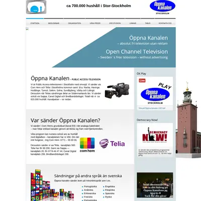 ÖPPNA KANALEN STOCKHOLM startsida 2019