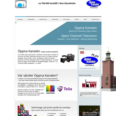 ÖPPNA KANALEN STOCKHOLM startsida 2020