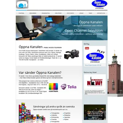 ÖPPNA KANALEN STOCKHOLM startsida 2021