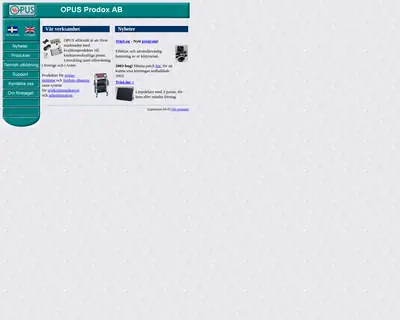 OPUS startsida 2003