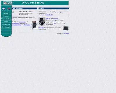 OPUS startsida 2004