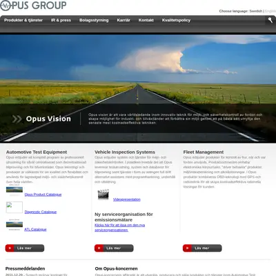 OPUS startsida 2012