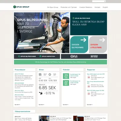 OPUS startsida 2013