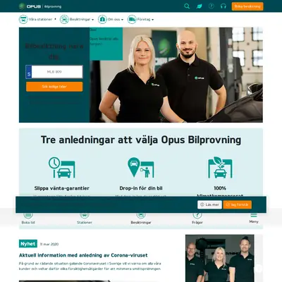OPUS startsida 2020