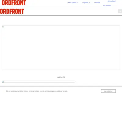 OM, Ordfront magasin startsida 2023