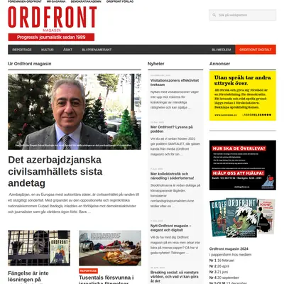https://ordfrontmagasin.se startsida 2024