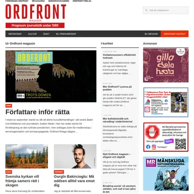 https://ordfrontmagasin.se startsida 2025