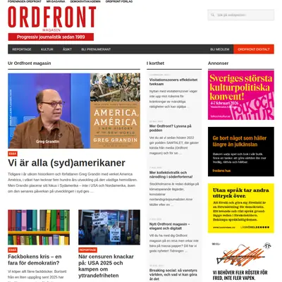 https://ordfrontmagasin.se startsida 2026