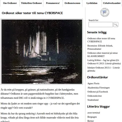 ORDKONST startsida 2013