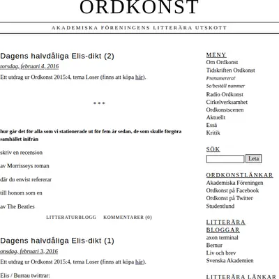 ORDKONST startsida 2016