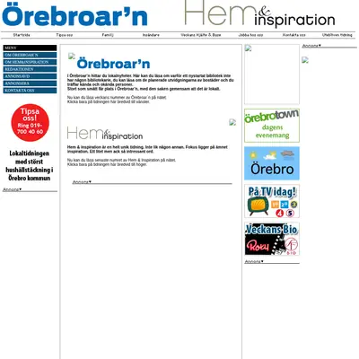 Örebroarn startsida 2007