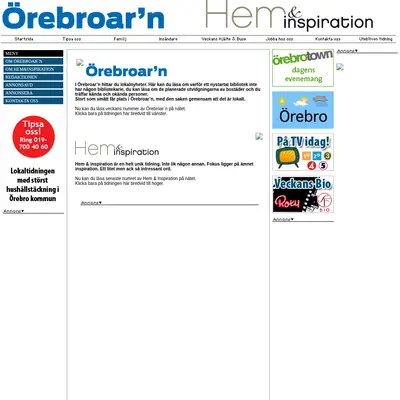 Örebroarn startsida 2010