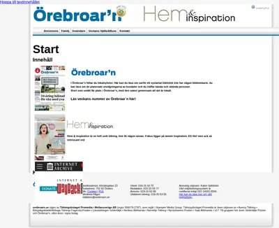 Örebroarn startsida 2014