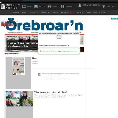 Örebroarn startsida 2015