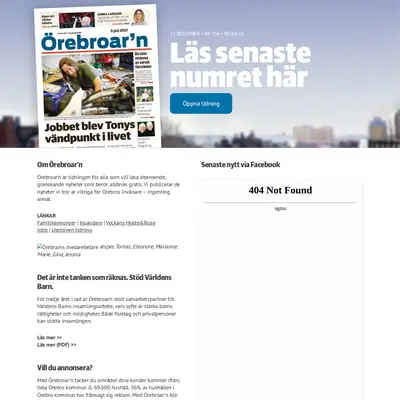 Örebroarn startsida 2017