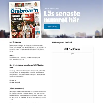 Örebroarn startsida 2018