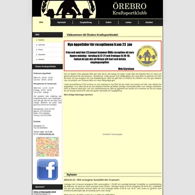 ÖKK startsida 2012