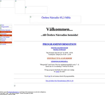 Örebro Närradio startsida 2006