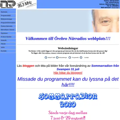 Örebro Närradio startsida 2010