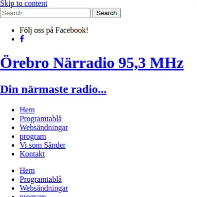 Örebro Närradio startsida 2025
