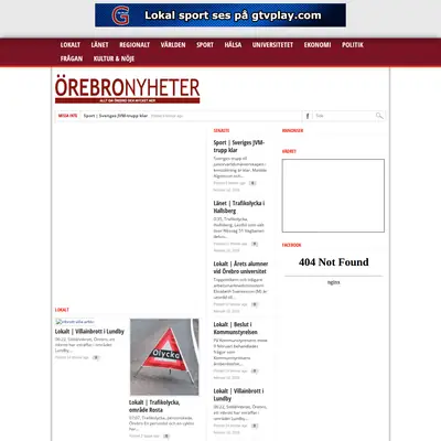 Örebronyheter startsida 2016