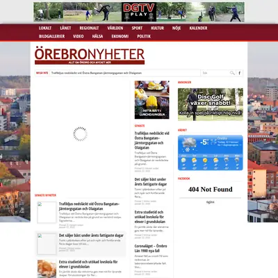 Örebronyheter startsida 2022