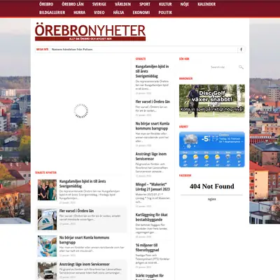 Örebronyheter startsida 2023