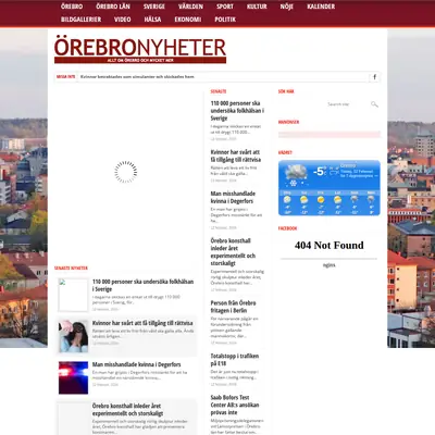 Örebronyheter startsida 2024