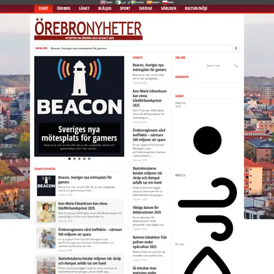 Örebronyheter startsida 2026