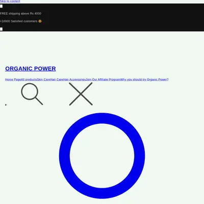 Organic Power startsida 2025