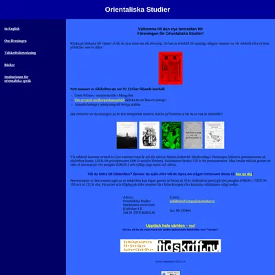 Orientaliska studier startsida 2003