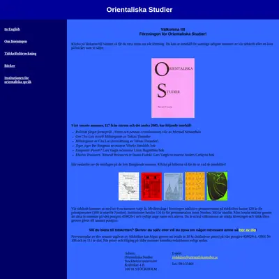 Orientaliska studier startsida 2006