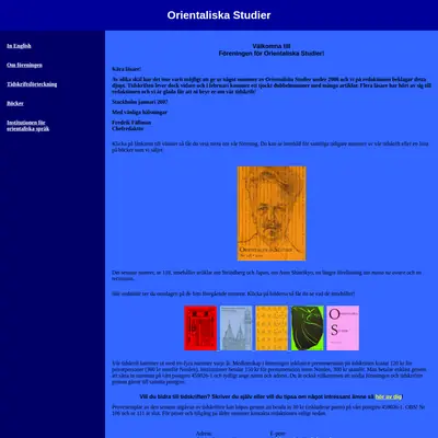 Orientaliska studier startsida 2007