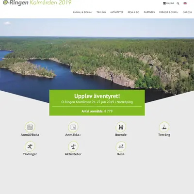 Radio O-Ringen startsida 2019