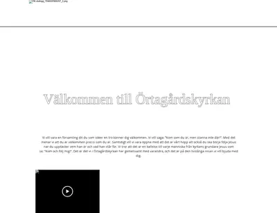 Örtagårdskyrkans Webb-TV startsida 2020