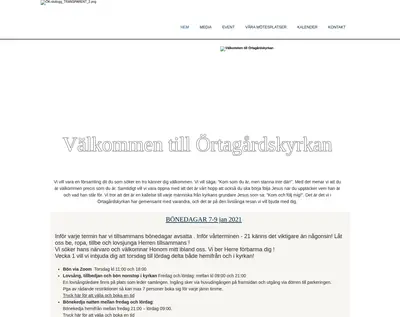Örtagårdskyrkans Webb-TV startsida 2021